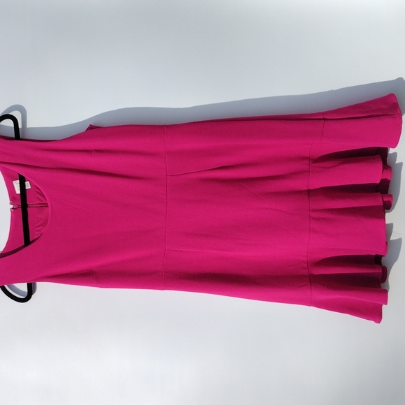 Hot Pink Sleeveless Midi Dress. Size 14 - Picture 2 of 16